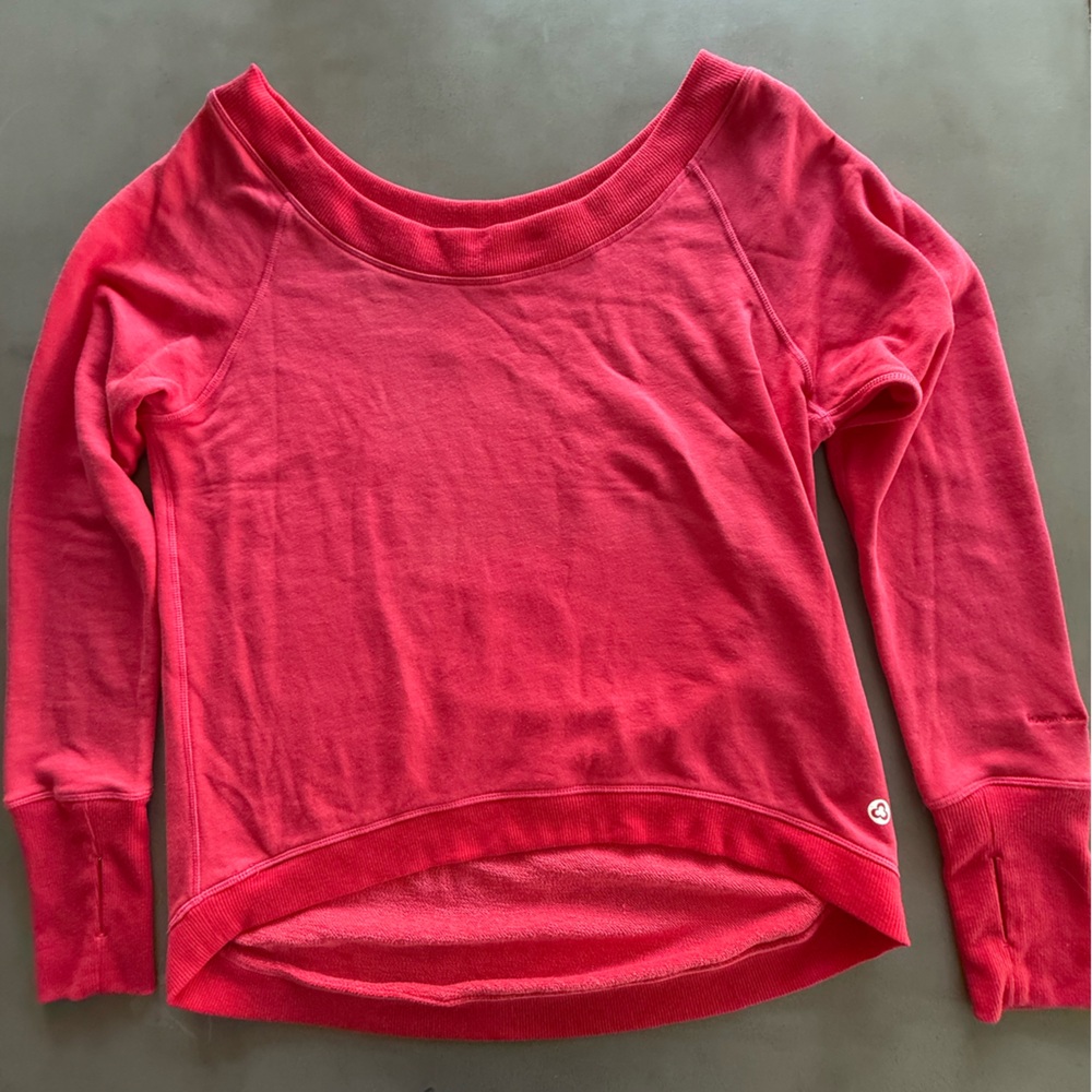 Titika Flashdance Off-Shoulder Sweatshirt - Size 8 - red/pink